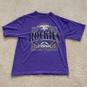Vintage Logo 7 Colorado Rockies T-shirt